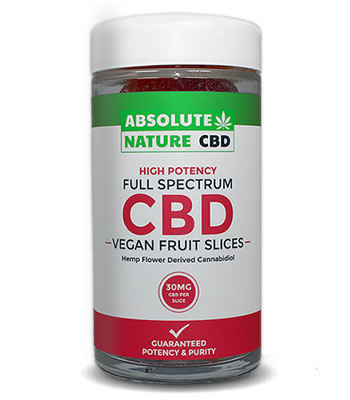 Absolute Nature CBD Gummies - organic, non-GMO hemp CBD oil